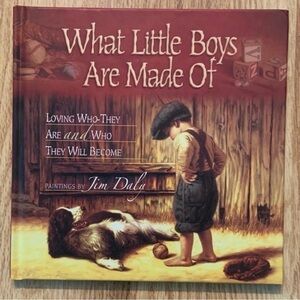 WHAT LITTLE BOYS ARE MADE OF HARDBACK BOOK WITH PAINTINGS